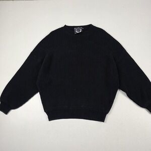 Killstar Sweater Womens XS Black Chunky Knit Oversized Dolman Gothic Pullover